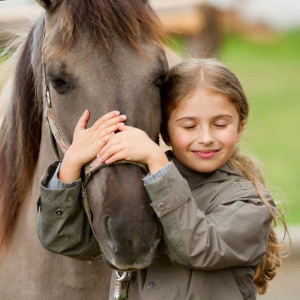 Horse whispers - Horse and lovely girl - best friends